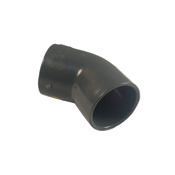 زانوی یو پی وی سی ۴۵ درجه چسبی UPVC – جدول سایز و روش نصب