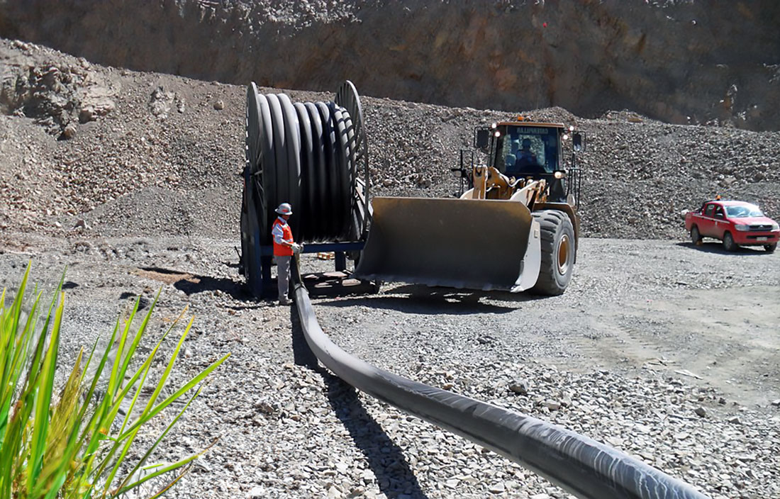 لوله پلی اتیلن در معدن